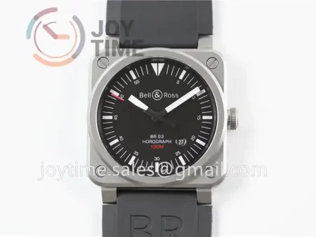 Bell & Ross BR 03 Instruments 1:1 Best Edition  Rubber Strap Miyota 9015