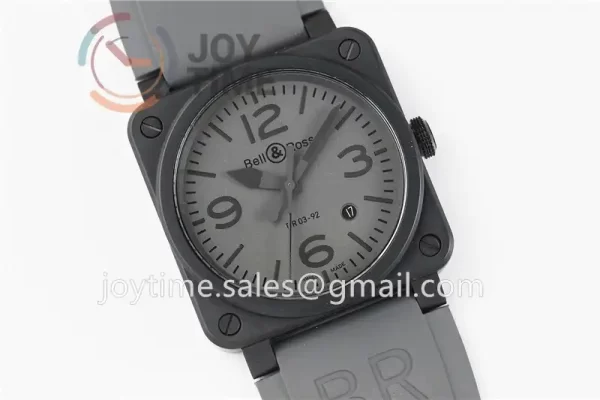 Bell & Ross BR 03  Instruments 1:1 Best Edition Ceramic Case Rubber Strap Miyota 9015