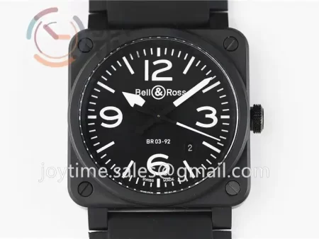 Bell & Ross BR 03  Instruments 1:1 Best Edition Ceramic Case Rubber Strap Miyota 9015