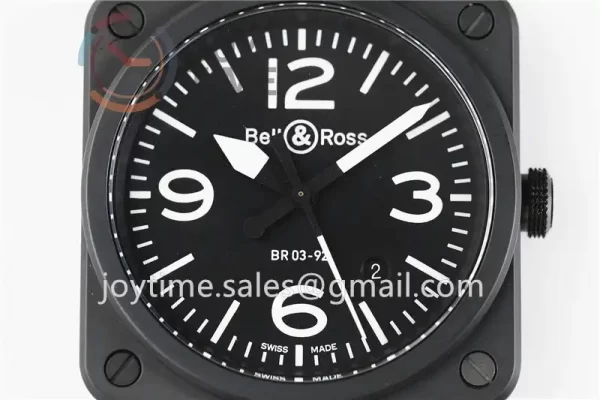 Bell & Ross BR 03  Instruments 1:1 Best Edition Ceramic Case Rubber Strap Miyota 9015