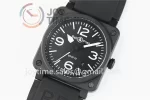 Bell & Ross BR 03  Instruments 1:1 Best Edition Ceramic Case Rubber Strap Miyota 9015