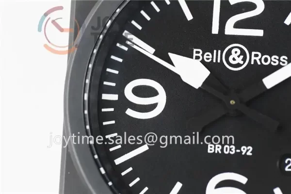 Bell & Ross BR 03  Instruments 1:1 Best Edition Ceramic Case Rubber Strap Miyota 9015