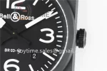 Bell & Ross BR 03  Instruments 1:1 Best Edition Ceramic Case Rubber Strap Miyota 9015