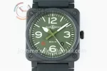 Bell & Ross BR 03  Instruments 1:1 Best Edition Ceramic Case Rubber Strap Miyota 9015