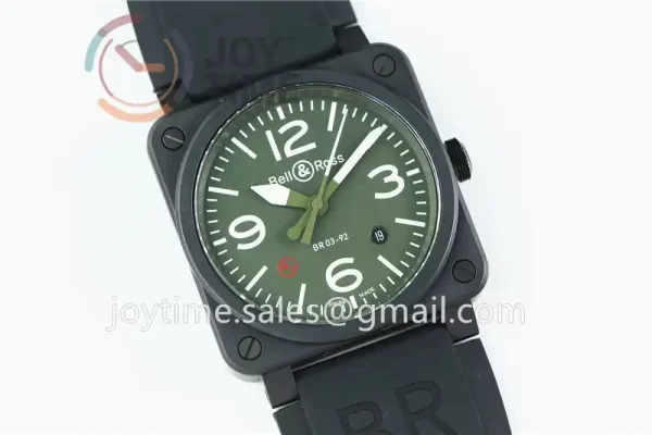 Bell & Ross BR 03  Instruments 1:1 Best Edition Ceramic Case Rubber Strap Miyota 9015