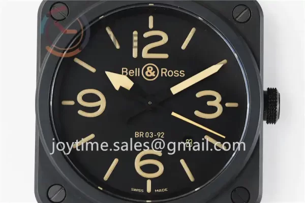 Bell & Ross BR 03  Instruments 1:1 Best Edition Ceramic Case Leather Strap Miyota 9015