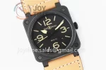 Bell & Ross BR 03  Instruments 1:1 Best Edition Ceramic Case Leather Strap Miyota 9015