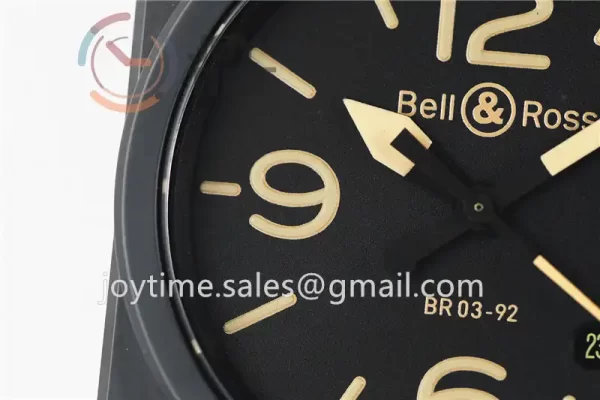 Bell & Ross BR 03  Instruments 1:1 Best Edition Ceramic Case Leather Strap Miyota 9015