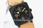 Bell & Ross BR 03  Instruments 1:1 Best Edition Ceramic Case Leather Strap Miyota 9015