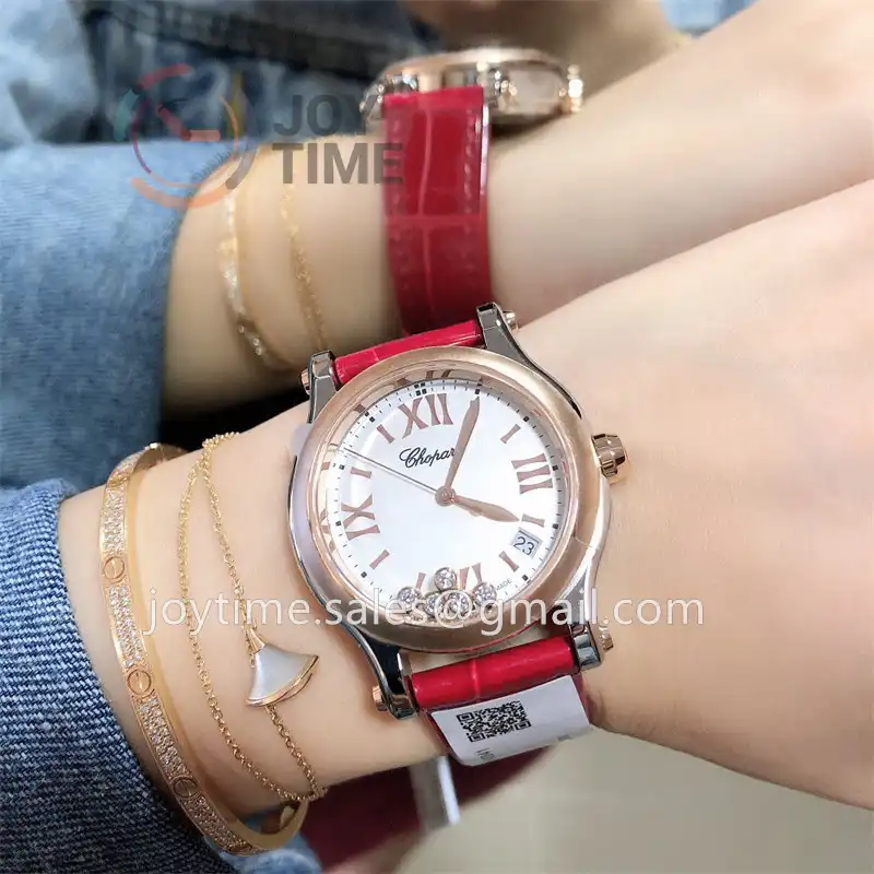Chopard Happy Sports NRF 1:1 Best Edition RG Bezel 36mm Alligator Leather Strap Quartz