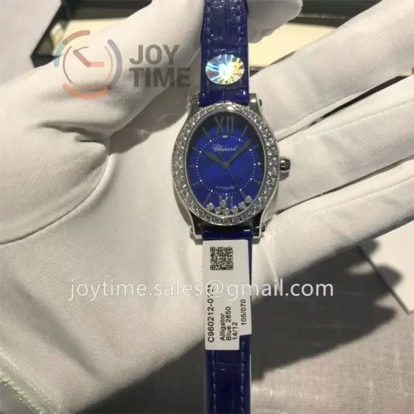 Chopard Happy Sports NRF 1:1 Best Edition 29mm Diamond Bezel Alligator Leather Strap A2892