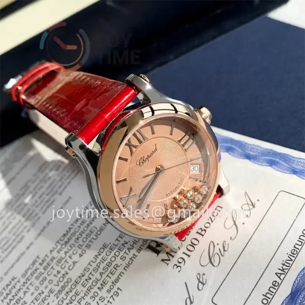 Chopard Happy Sports NRF 1:1 Best Edition 36mm RG Bezel Alligator Leather Strap A2892