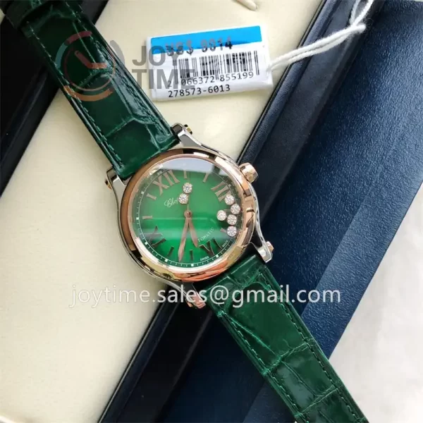 Chopard Happy Sports NRF 1:1 Best Edition 33mm RG Bezel Alligator Leather Strap A2892