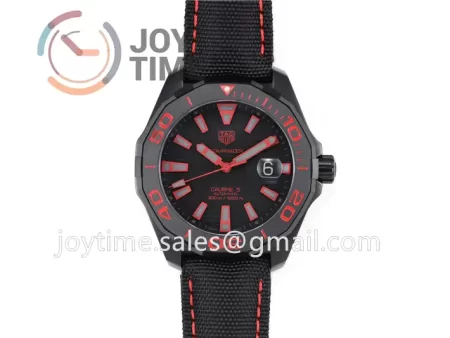 Tag Heuer Aquaracer Calibre 5  V6F 1:1 Best Edition PVD Nylon Strap A2824