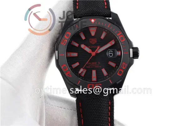 Tag Heuer Aquaracer Calibre 5  V6F 1:1 Best Edition PVD Nylon Strap A2824