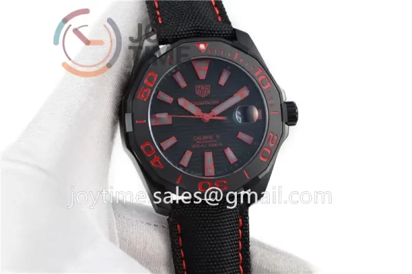 Tag Heuer Aquaracer Calibre 5  V6F 1:1 Best Edition PVD Nylon Strap A2824