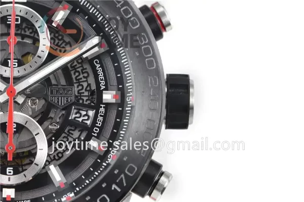 Tag Heuer Calibre Heuer 01 Chrono XF 1:1 Best Edition SS/PVD  Rubber Strap A1887