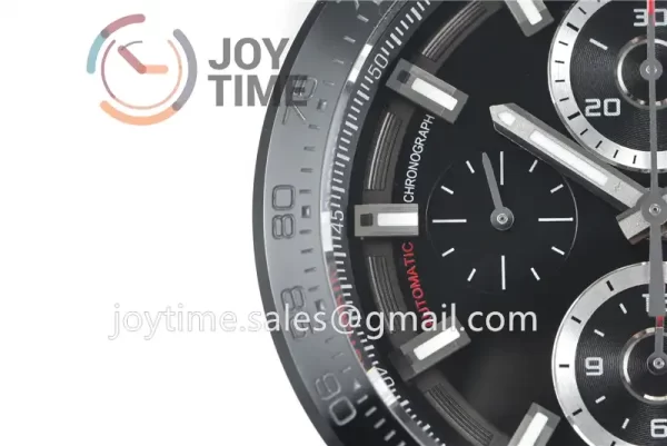 Tag Heuer Calibre Heuer 01 Chrono XF 1:1 Best Edition SS Case Ceramic Bezel Rubber Strap A1887