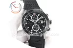 Tag Heuer Calibre Heuer 01 Chrono XF 1:1 Best Edition SS Case Ceramic Bezel Rubber Strap A1887