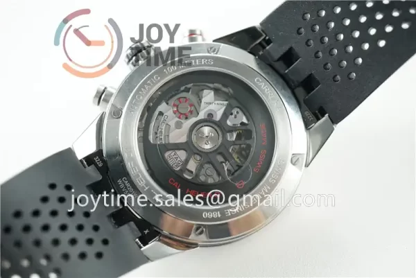 Tag Heuer Calibre Heuer 01 Chrono XF 1:1 Best Edition SS Case Ceramic Bezel Rubber Strap A1887