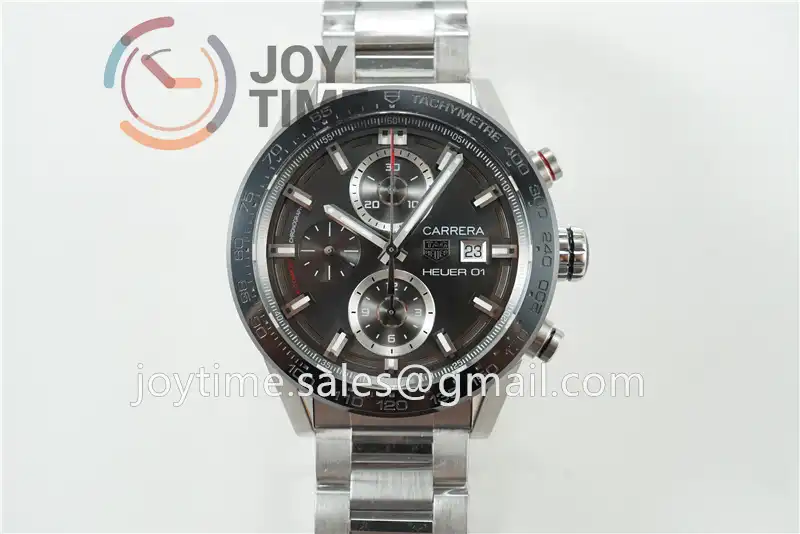 Tag Heuer Calibre Heuer 01 Chrono XF 1:1 Best Edition SS Case Ceramic Bezel SS Strap A1887