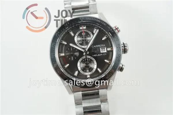 Tag Heuer Calibre Heuer 01 Chrono XF 1:1 Best Edition SS Case Ceramic Bezel SS Strap A1887