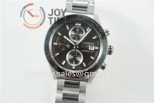 Tag Heuer Calibre Heuer 01 Chrono XF 1:1 Best Edition SS Case Ceramic Bezel SS Strap A1887