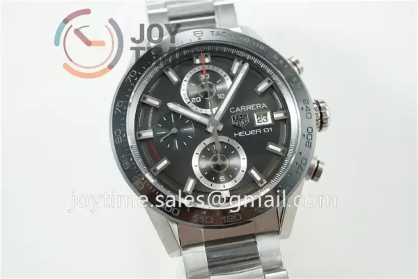 Tag Heuer Calibre Heuer 01 Chrono XF 1:1 Best Edition SS Case Ceramic Bezel SS Strap A1887