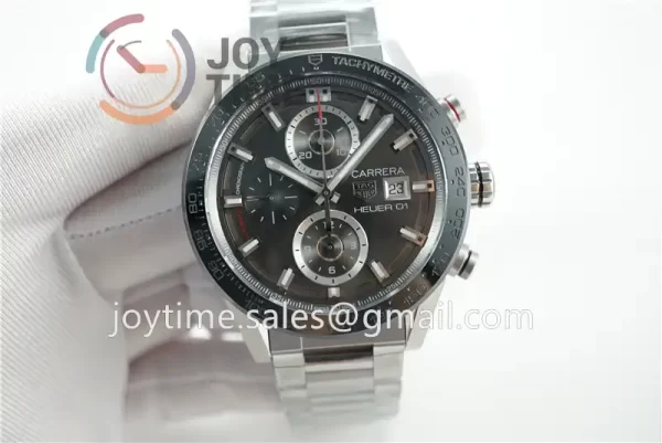 Tag Heuer Calibre Heuer 01 Chrono XF 1:1 Best Edition SS Case Ceramic Bezel SS Strap A1887