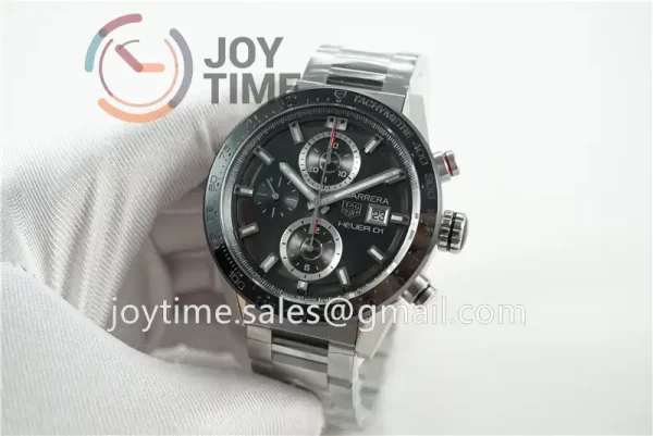 Tag Heuer Calibre Heuer 01 Chrono XF 1:1 Best Edition SS Case Ceramic Bezel SS Strap A1887