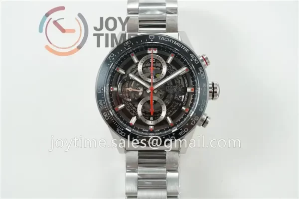 Tag Heuer Calibre Heuer 01 Chrono XF 1:1 Best Edition SS Case Ceramic Bezel SS Strap A1887