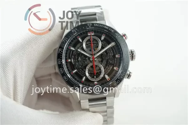 Tag Heuer Calibre Heuer 01 Chrono XF 1:1 Best Edition SS Case Ceramic Bezel SS Strap A1887