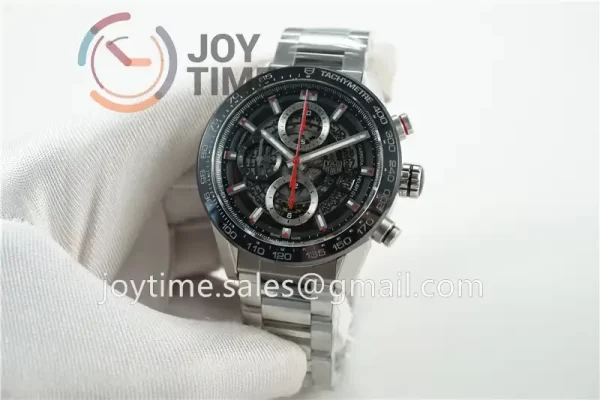 Tag Heuer Calibre Heuer 01 Chrono XF 1:1 Best Edition SS Case Ceramic Bezel SS Strap A1887