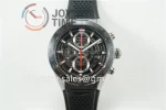 Tag Heuer Calibre Heuer 01 Chrono XF 1:1 Best Edition SS Case Ceramic Bezel Rubber Strap A1887