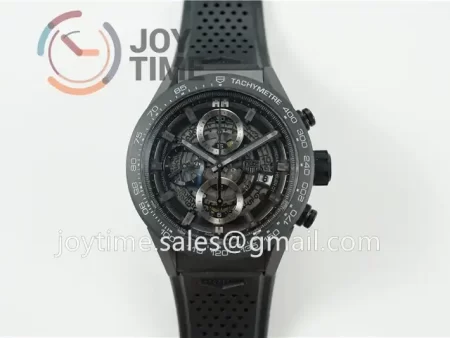 Tag Heuer Calibre Heuer 01 Chrono XF 1:1 Best Edition All Ceramic  Rubber Strap A1887