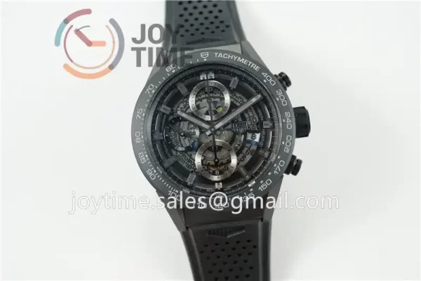 Tag Heuer Calibre Heuer 01 Chrono XF 1:1 Best Edition All Ceramic  Rubber Strap A1887