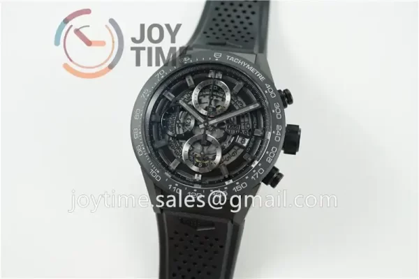 Tag Heuer Calibre Heuer 01 Chrono XF 1:1 Best Edition All Ceramic  Rubber Strap A1887