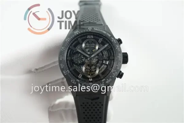 Tag Heuer Calibre Heuer 01 Chrono XF 1:1 Best Edition All Ceramic  Rubber Strap A1887