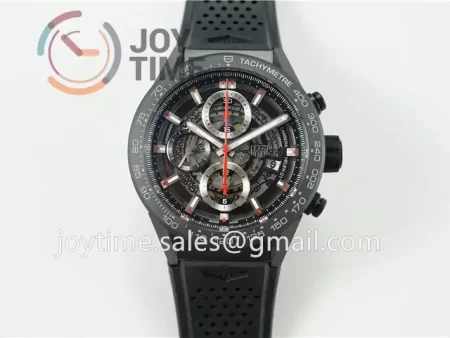 Tag Heuer Calibre Heuer 01 Chrono XF 1:1 Best Edition All Ceramic  Rubber Strap A1887