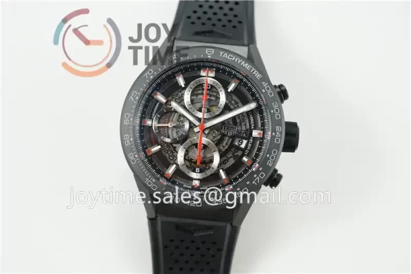 Tag Heuer Calibre Heuer 01 Chrono XF 1:1 Best Edition All Ceramic  Rubber Strap A1887