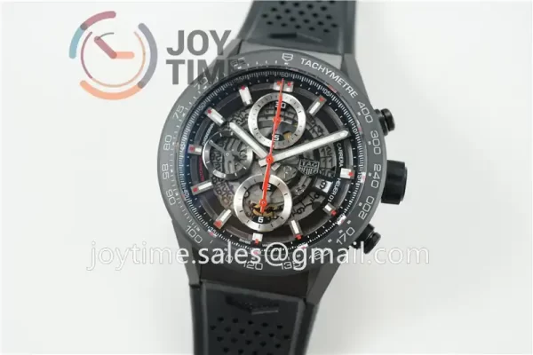 Tag Heuer Calibre Heuer 01 Chrono XF 1:1 Best Edition All Ceramic  Rubber Strap A1887