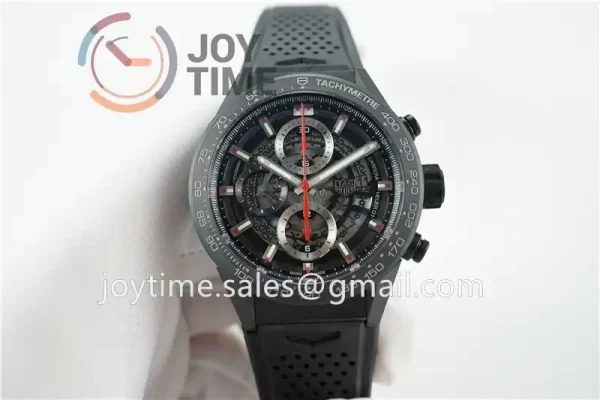 Tag Heuer Calibre Heuer 01 Chrono XF 1:1 Best Edition All Ceramic  Rubber Strap A1887