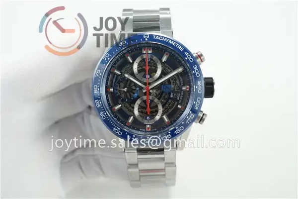 Tag Heuer Calibre Heuer 01 Chrono XF 1:1 Best Edition SS Case Ceramic Bezel SS Strap A1887