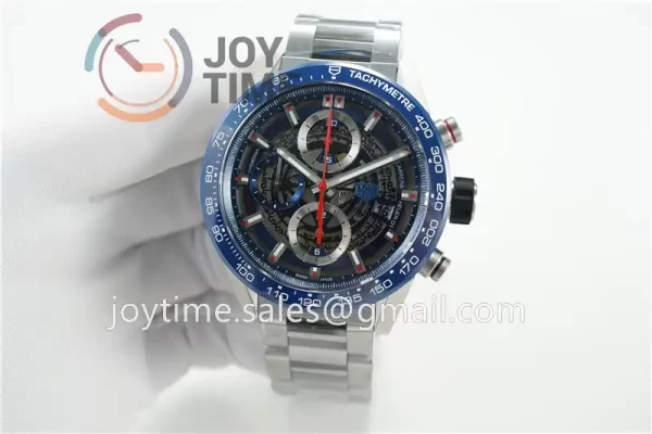 Tag Heuer Calibre Heuer 01 Chrono XF 1:1 Best Edition SS Case Ceramic Bezel SS Strap A1887