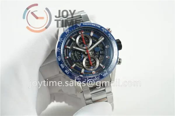 Tag Heuer Calibre Heuer 01 Chrono XF 1:1 Best Edition SS Case Ceramic Bezel SS Strap A1887