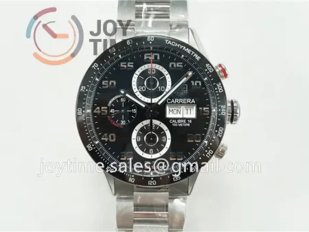 Tag Heuer Calibre Heuer 01 Chrono XF 1:1 Best Edition SS Case Ceramic Bezel SS Strap A1887