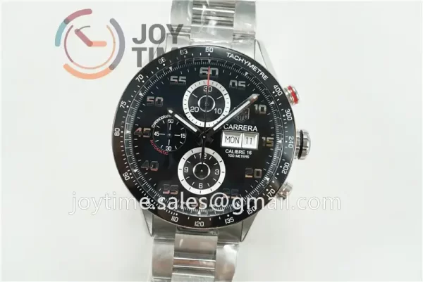 Tag Heuer Calibre Heuer 01 Chrono XF 1:1 Best Edition SS Case Ceramic Bezel SS Strap A1887