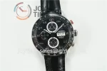 Tag Heuer Calibre Heuer 01 Chrono XF 1:1 Best Edition SS Case Ceramic Bezel Leather Strap A1887