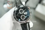 Tag Heuer Calibre Heuer 01 Chrono XF 1:1 Best Edition SS Case Ceramic Bezel Leather Strap A1887