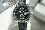 Tag Heuer Calibre Heuer 01 Chrono XF 1:1 Best Edition SS Case Ceramic Bezel Leather Strap A1887